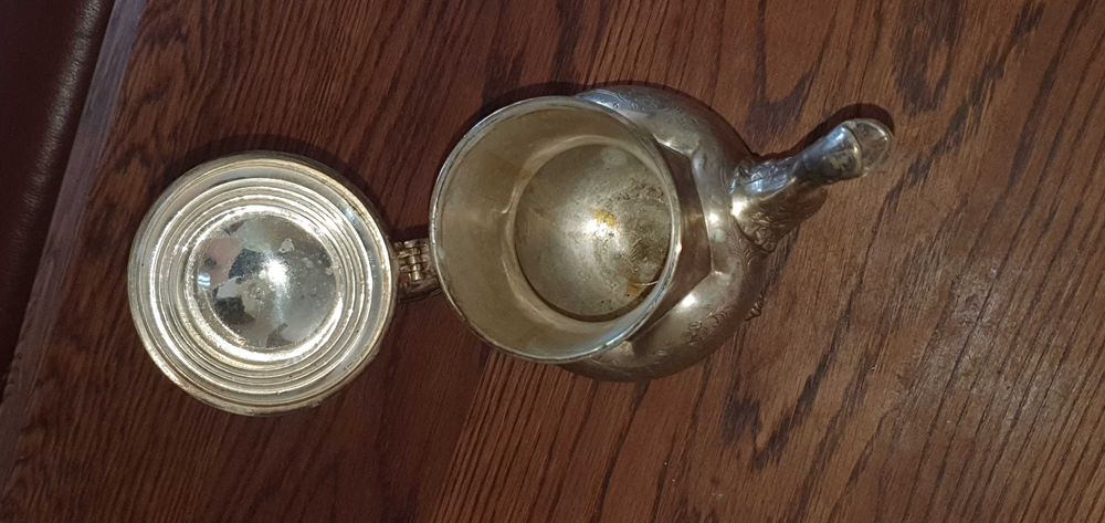 Антикварен посребрен чайник E.S.P.N.A1 Sheffield Англия отличен