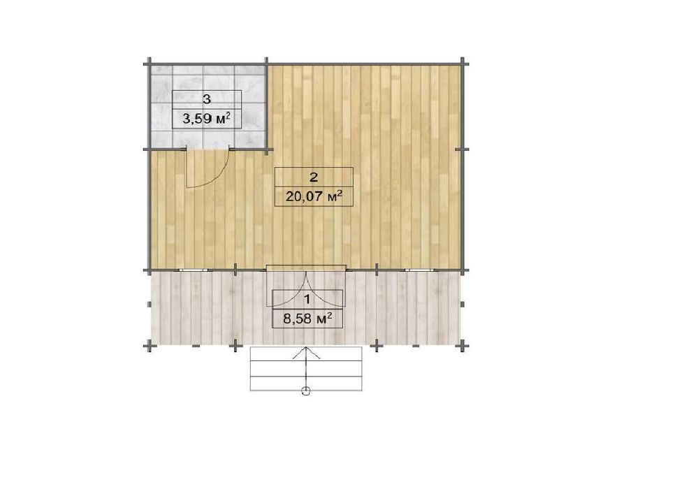 Дървена къща 36квм2