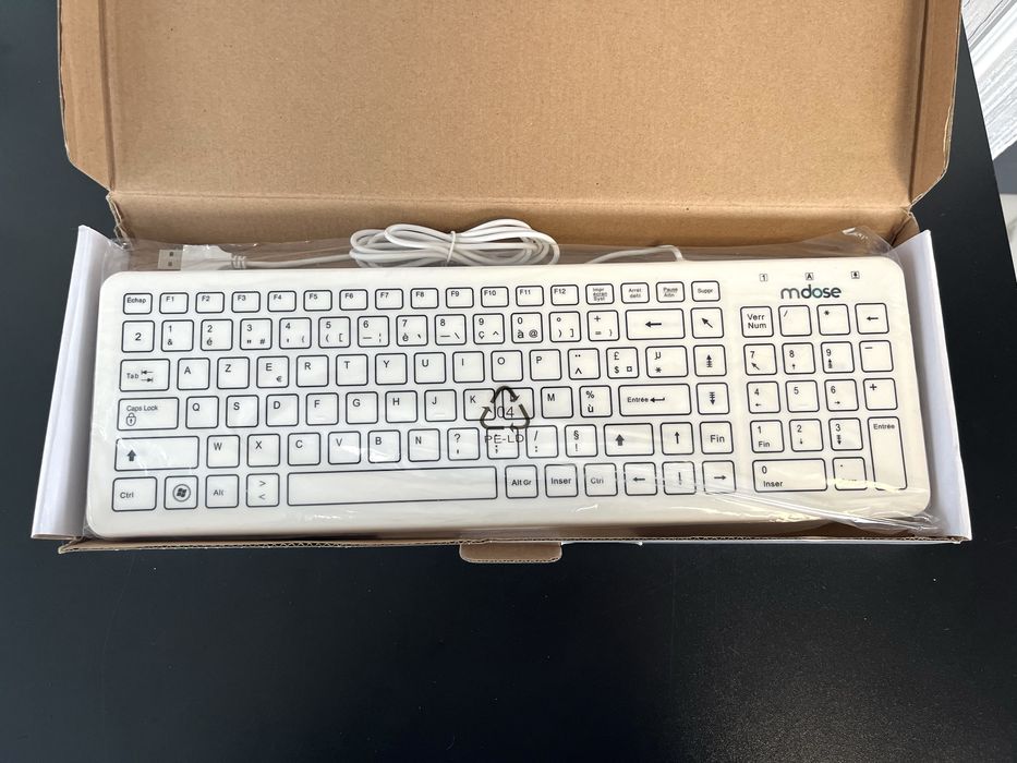 Tastatura Antibacteriana Medicala MDose, Alba, Water Resistent - Noua!