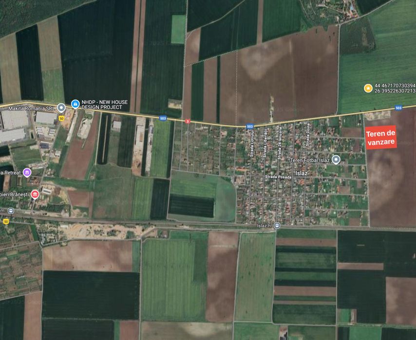 Teren 10.000 intravilan industrial , Branesti