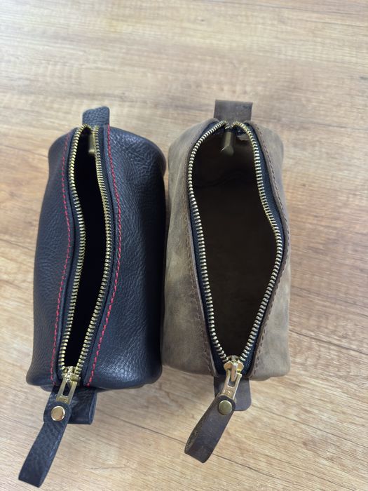 Ръчноизработен кожен несесер