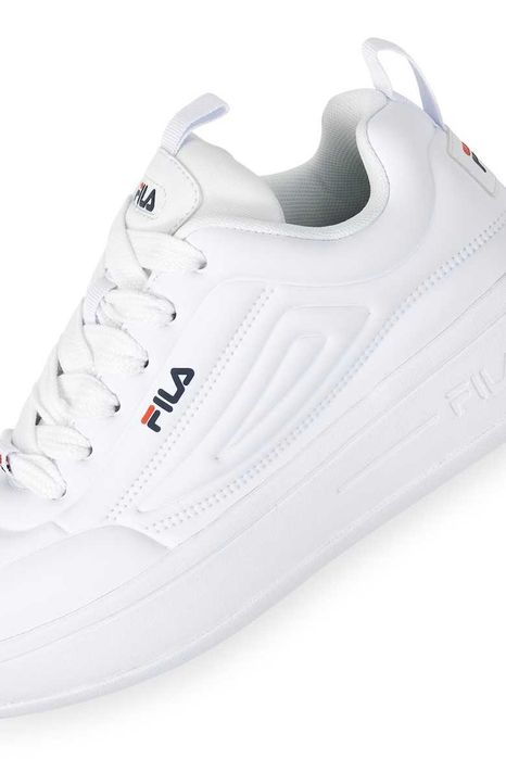 FILA - Спортни обувки Superbubble от еко кожа с лого, Бял - размер 37, но отговаря на 36