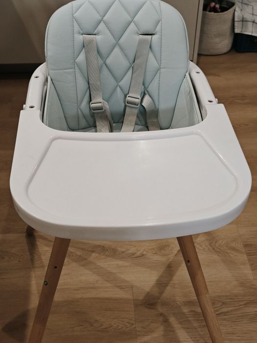 Стол за хранене Kikka boo Woody 2в 1 white/mint