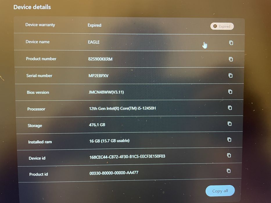 LENOVO 15IAH7 IdeaPad Gaming 3  RTX 3050Ti