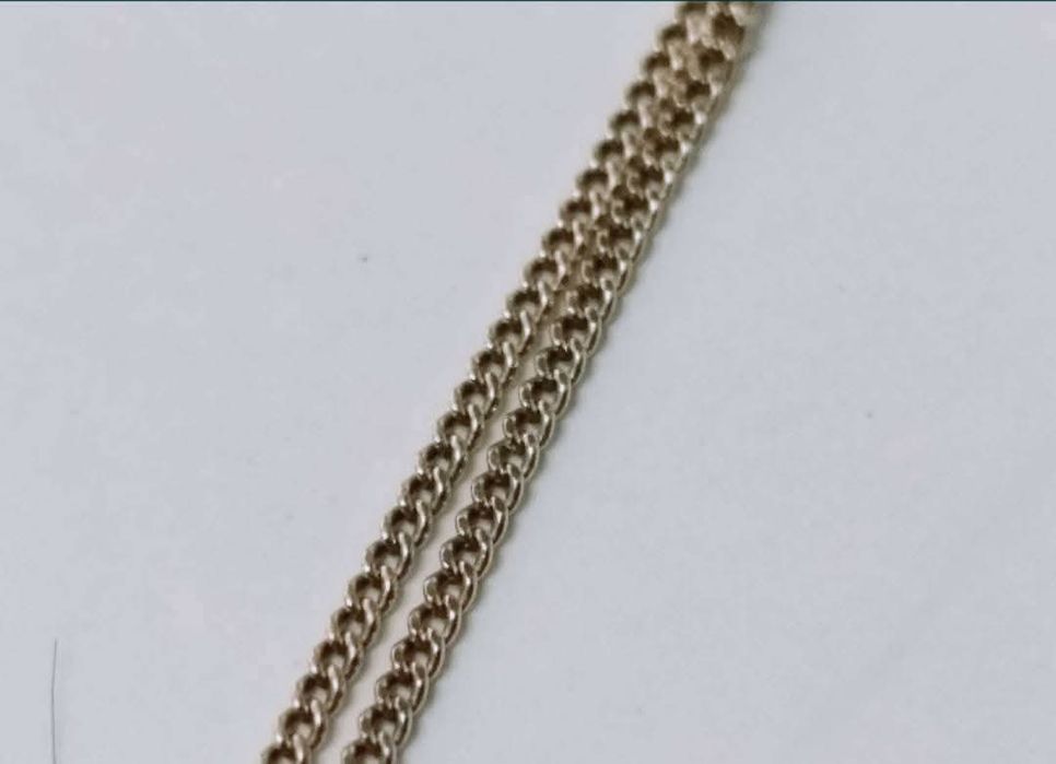 Colier lant dublu elegant din argint 925, placat cu aur, copii