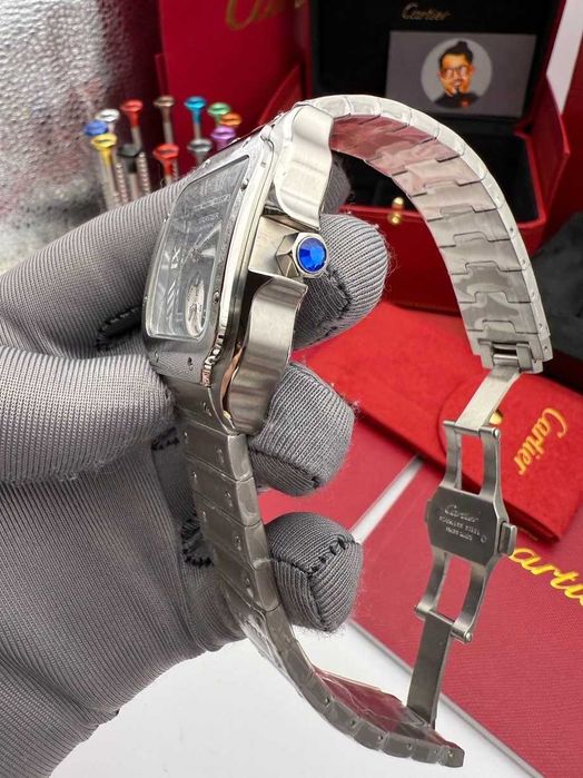 cartier santos 100 silver colectie