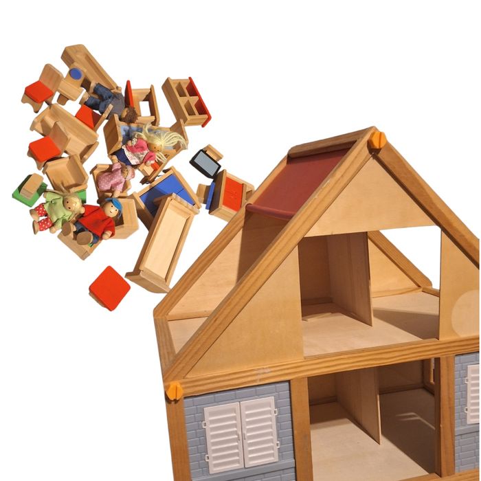 Casa cu accesorii copii din lemn