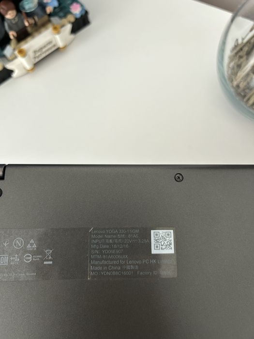 Laptop touchscreen Lenovo Yoga 330 - LED 11.6” Hd, intel N4000, 4GB ram, 64GB ssd, usbc