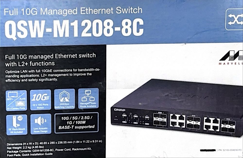 Срочно Сетевой коммутатор QNAP QSW-M1208-8C