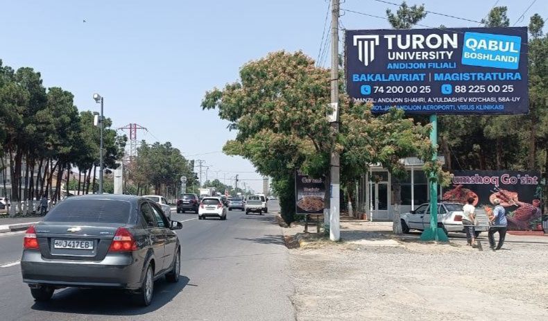 Andijonda bilbordlarda reklama