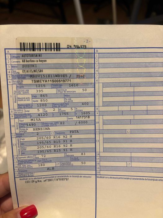 Suzuki SX4 2009 Euro5