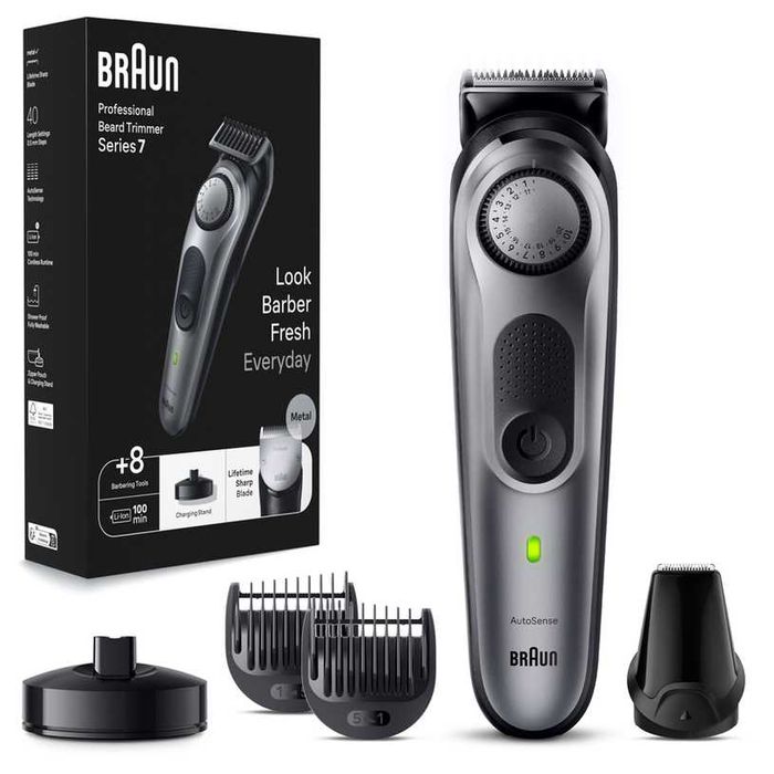 ПРОМО Нов Тример за Коса и Брада Braun Beard Trimmer Series 7 Гаранция
