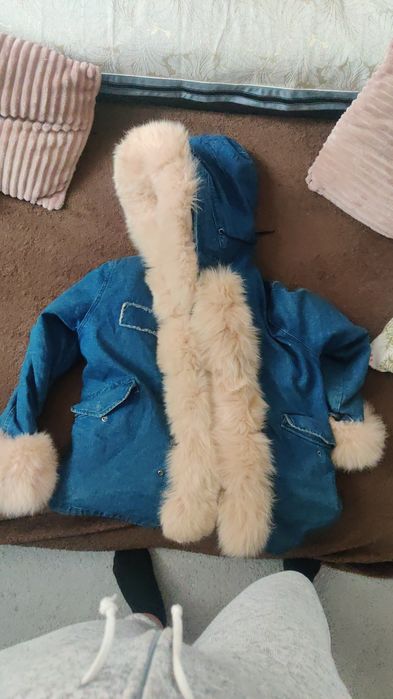 Женская парка джинсовая