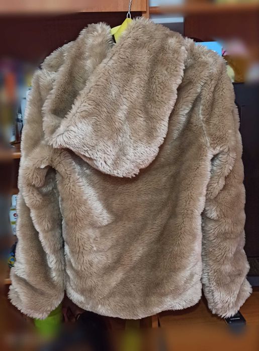 Geacă pufoasă blană artificială (călduroasă) Made in Italy