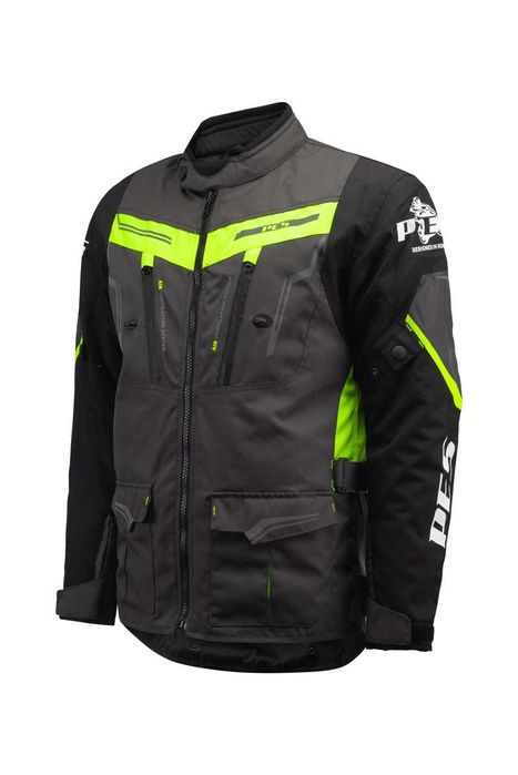 Geacă moto textilă impermeabilă cu protecții Level 2 mesadă iarna