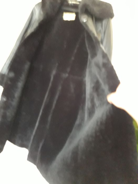 Дубленка кожанная черная