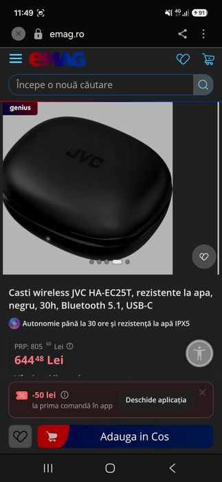 Vând Căști jvc aproape  noi