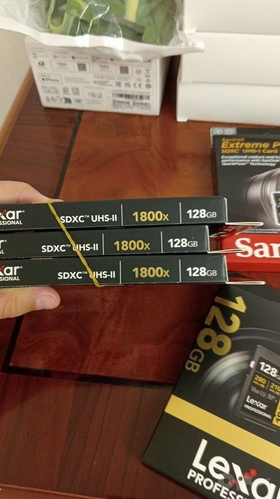 SanDisk extreme pro ва  Lexar gold