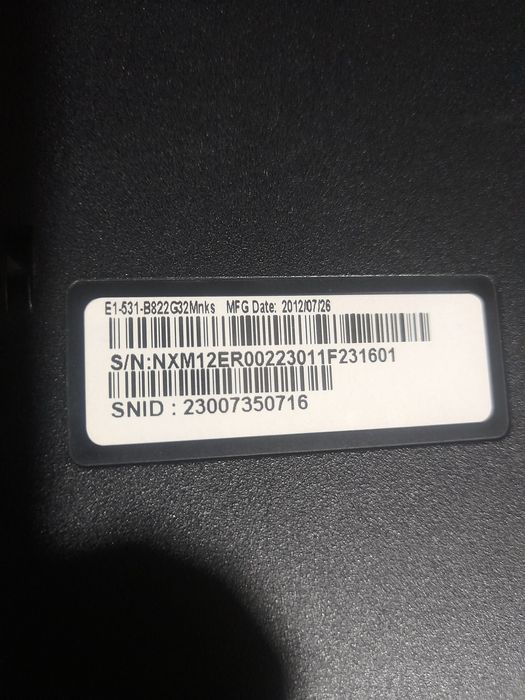 Продается ноутбук Acer Aspire.