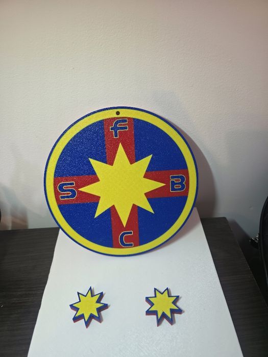 Sigla FCSB printata 3D