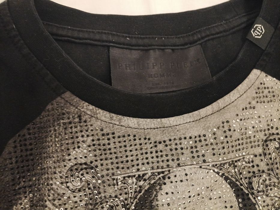 Tricou original Philipp Plein cu diamante