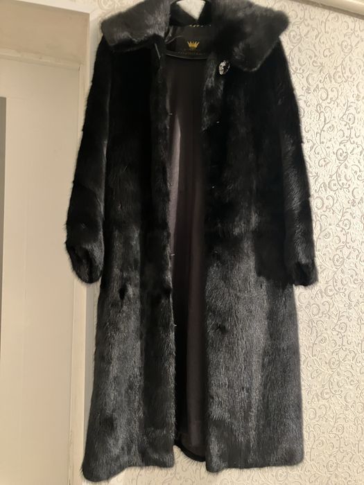 Нокавая шуба , черный