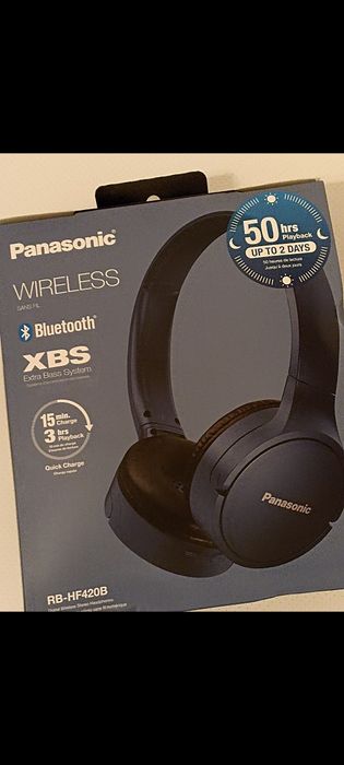 RB-HF420B,CastiBluetooth,autonomie 50 ore, noi/nefolosite, originale-Panasonic