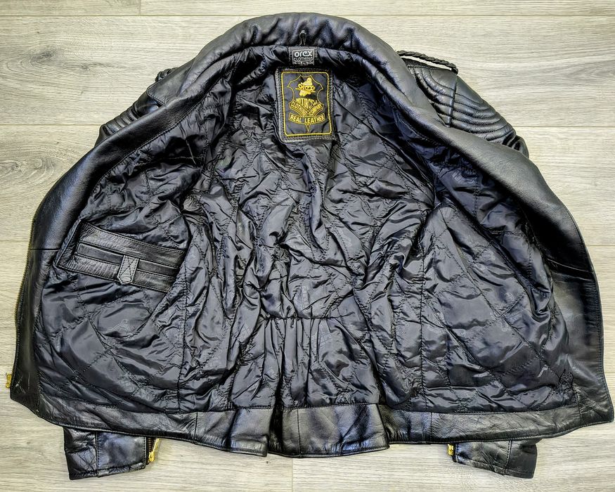 Geacă moto clasică din piele naturală, Orex, S/38