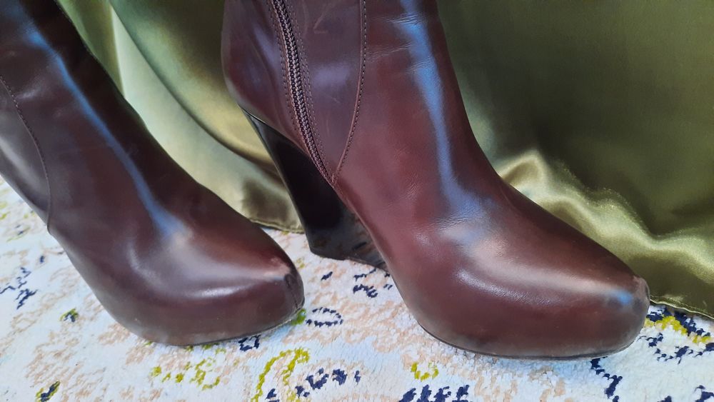 Кожаные фирменные сапоги Fabiani