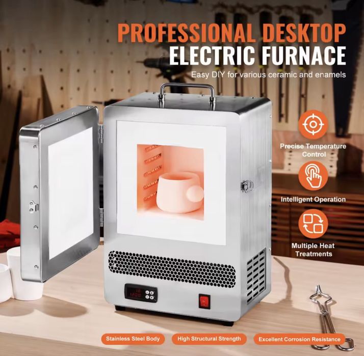 Електрическа високотемпературна муфелна пещ 1500W – 1200°C
