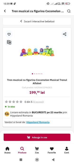 Trenuleț muzical Alfabet (Cocomelon)