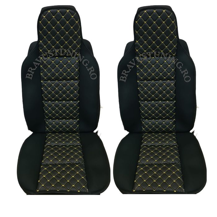 Huse scaun auto tip spatar PIELE ECOLOGICA 2 buc/set