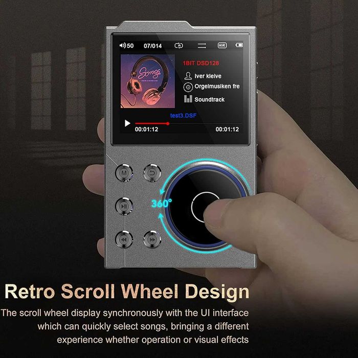 HiFi Hi-Res плеер Yoidesu (2.8") + карта 128 ГБ, Bluetooth 5.3, DSD