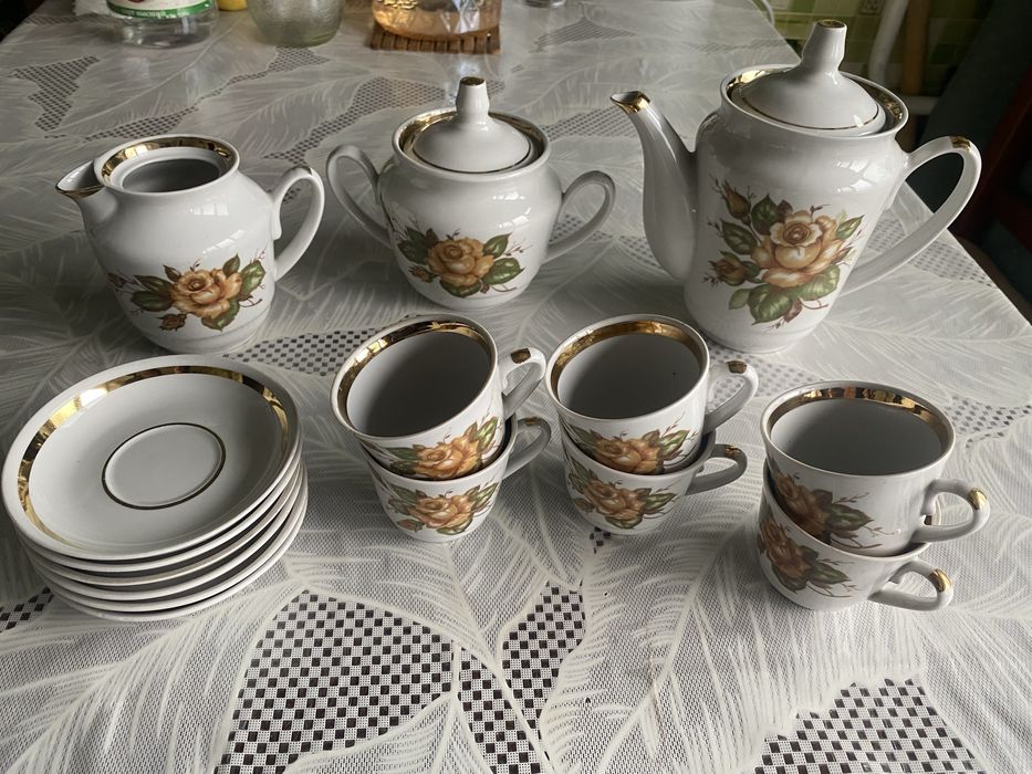 Кофейный сервиз СССР Желтая роза