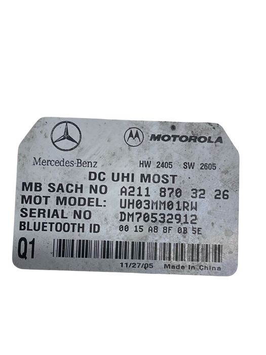 Modul/Unitate De Control Bluetooth Mercedes-Benz M-Class Ii W164 2005 - 2012 A2118703226