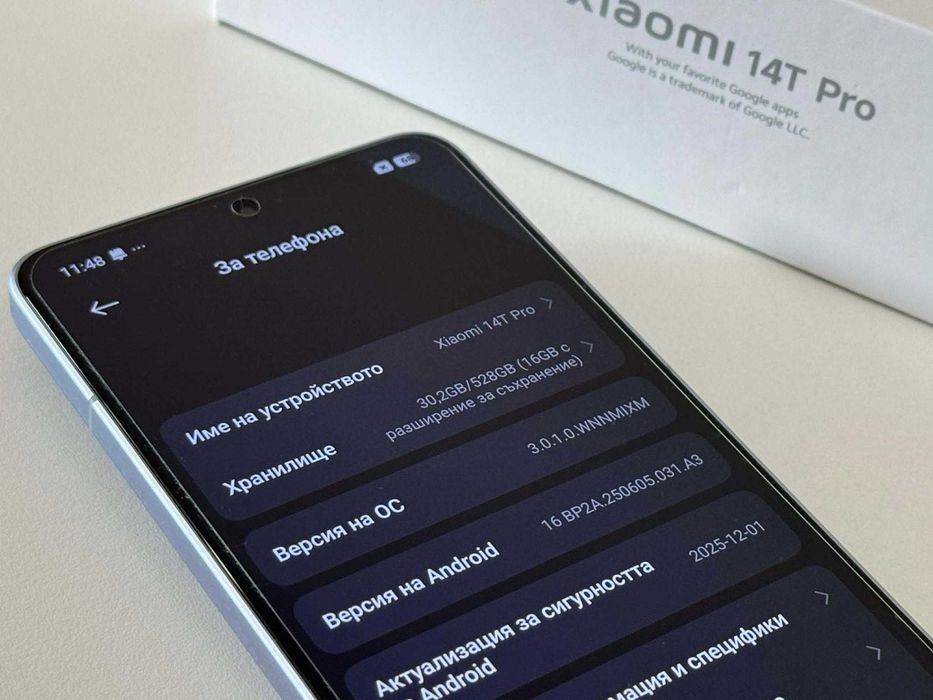 Бартер! Kато НОВ! Xiaomi 14T Pro 512/12GB TItan Blue (Син)