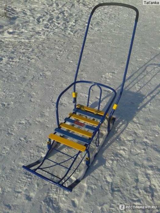 Санки шана с 2-мя колесами как НОВЫЙ и  Санки  современная с беревкой