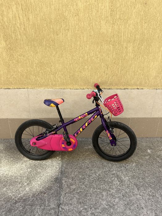 Детски велосипед Drag 14 Rush Розов/Лилав + каска