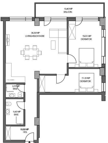 Apartament Bloc Nou - 3 Camere de la Dezvoltator/NORD Residence