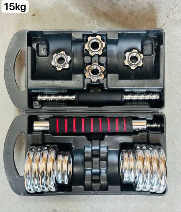 Гантел набор чемодан Разные весы от 15 до 55 КГ.