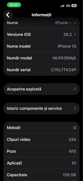 Vând iphone 13 cu spate spart