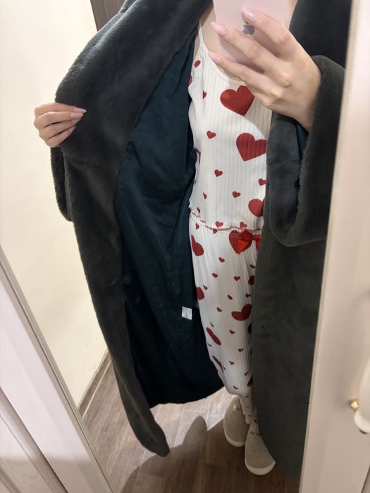 Эко шуба длинный