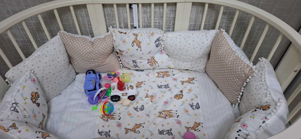 Детский манеж бежевый