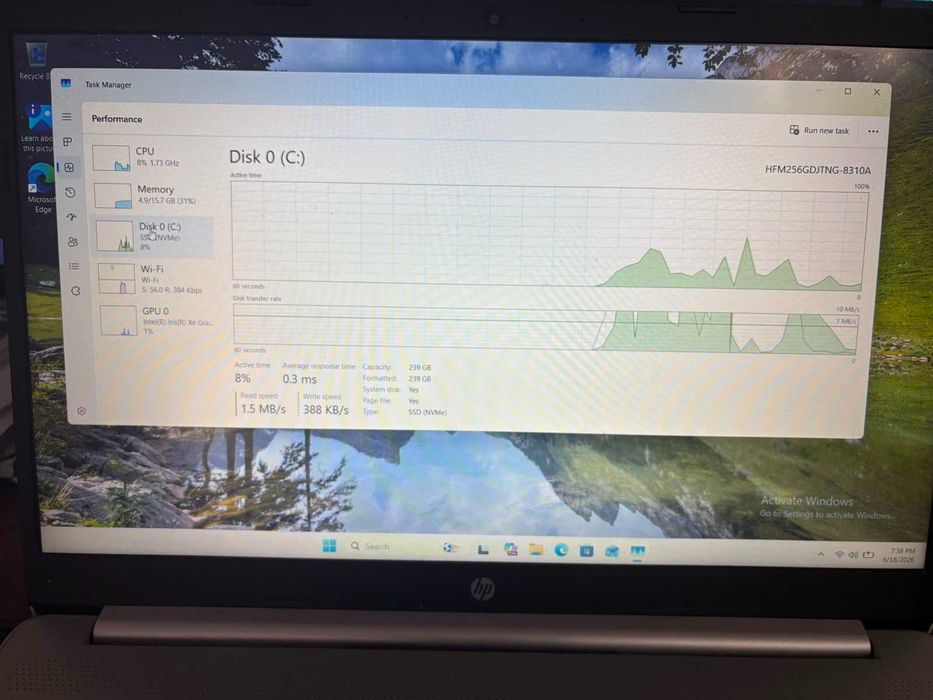 Laptop HP 15s-fq5026qn i5 / 16GB RAM / 256GB SSD + cutie