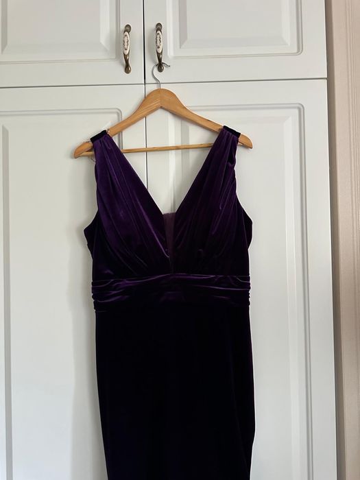Rochie din catifea , de ocazie , lunga , eleganta , masura L / XL