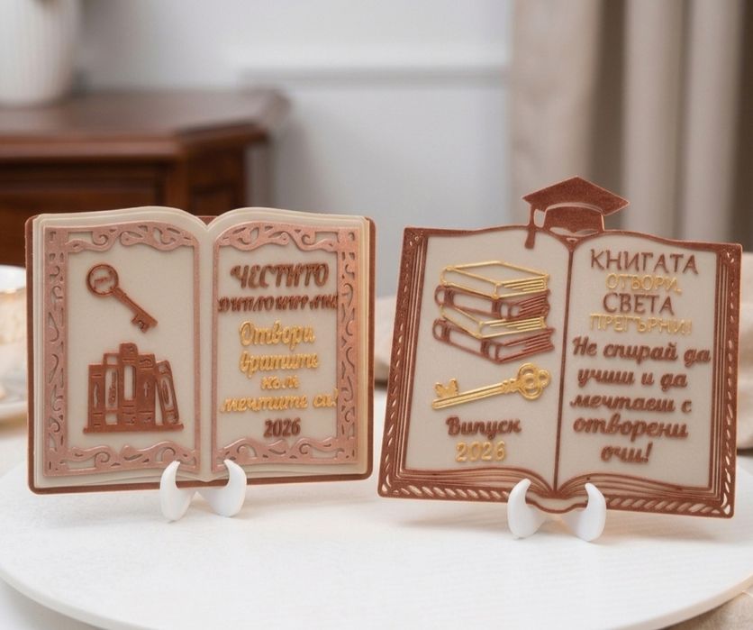 Персонализирани 3D книжки с пожелания за бал и дипломиране 2026