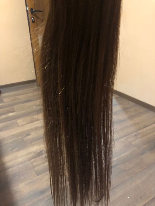 Естествена кафява коса