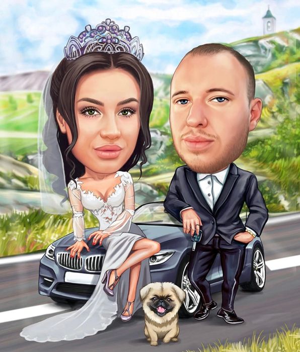 Незабравим Подарък за Сватба - Дигитална Карикатура - ТОП Цена