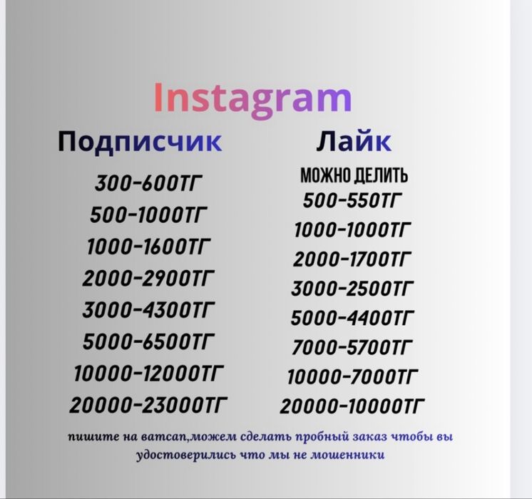 Накрутка Instagram Tiktok Telegram подписчики лайки просмотры