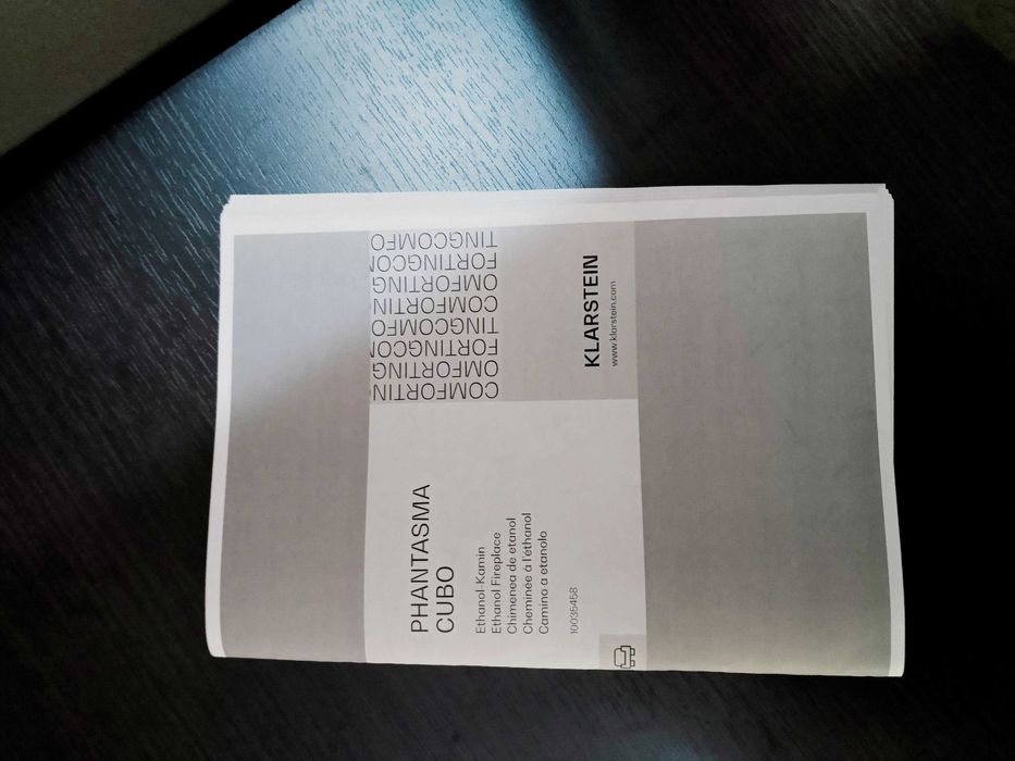 Șemineu bioetanol Klarstein Phantasma Cubo 1.0kW – stare foarte bună